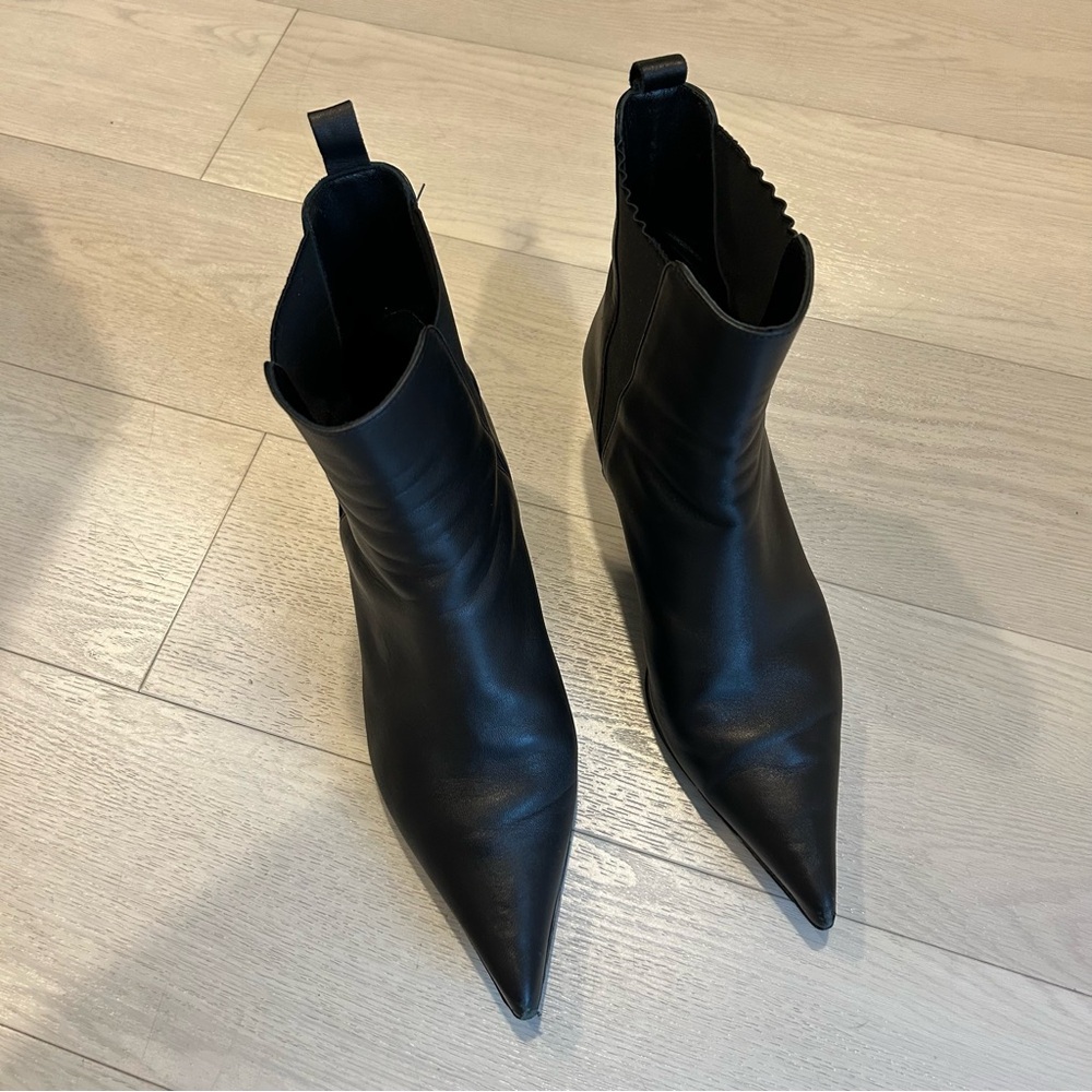 Anine Bing Sky Leather Ankle Boots Black Size EU40 - Picture 5 of 12